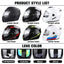 DOT Certification Uchoose Motorcycle Helmet Double Lens Cross Section Helmet Safety Modular Flip Helm Unisex Helmet With Visor - Slobuy