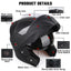 DOT Certification Uchoose Motorcycle Helmet Double Lens Cross Section Helmet Safety Modular Flip Helm Unisex Helmet With Visor - Slobuy