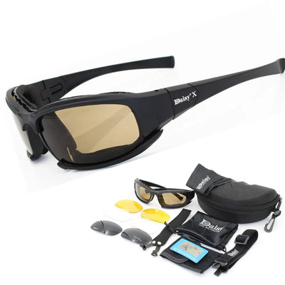 Daisy X7 glasses Men Military polarized Sunglasses Bullet-proof airsoft shooting Gafas smoke lens Motorcycle Cycling Goggles - Slobuy