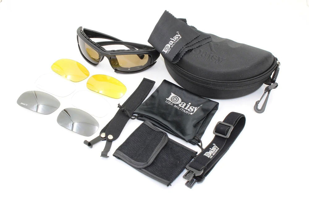 Daisy X7 glasses Men Military polarized Sunglasses Bullet-proof airsoft shooting Gafas smoke lens Motorcycle Cycling Goggles - Slobuy