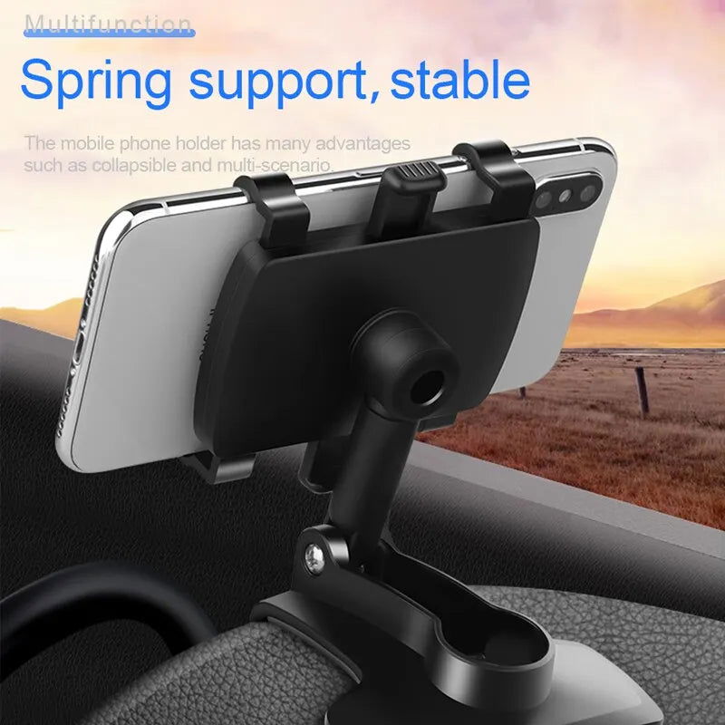 Dashboard Car Phone Holder 360 Degree Rotation Phone Mount with Rubber Gripper Universal Car Smartphone Bracket for Navigation - Slobuy