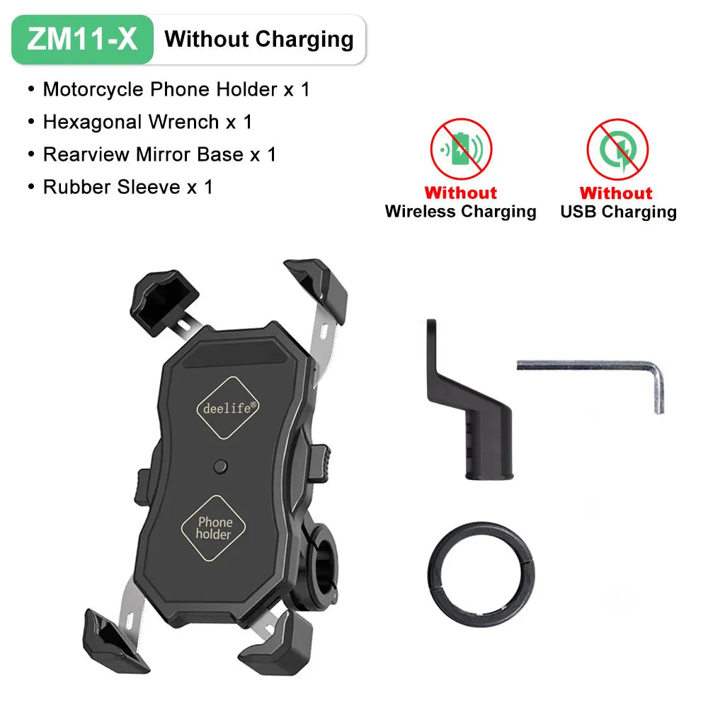 Deelife Motorbike Motorcycle Phone Holder Wireless Charging for Moto X-Grip Telephone Support Cell Mobile Stand Smartphone Mount - Slobuy