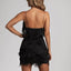 Deep V-Neck Backless Tassel Dress - Slobuy