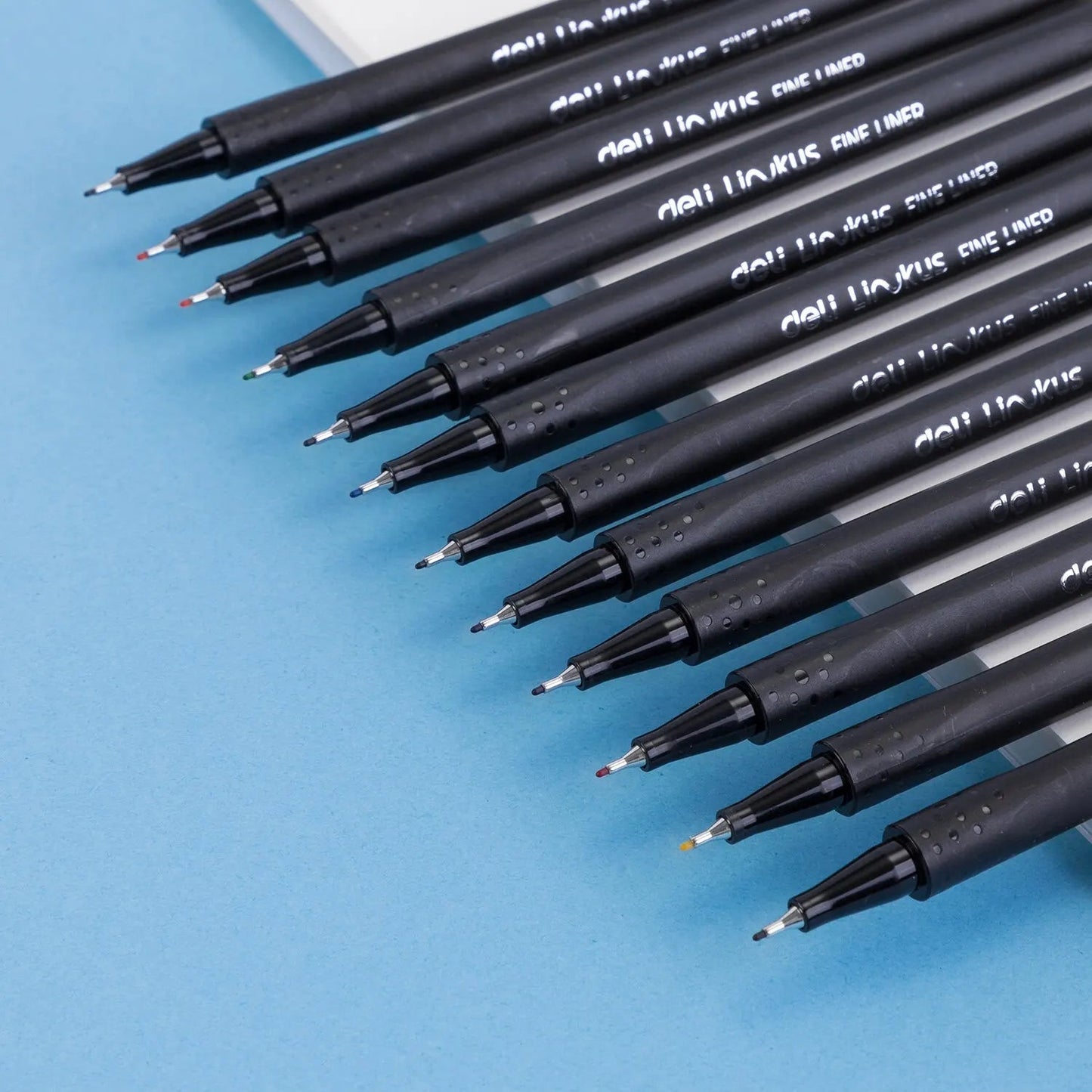 Deli 12 Color Fine Liner Set Art Marker Pens Sketch Marker Double Head Manga Comics For Sketch Drawing Painting School Art Set - Slobuy