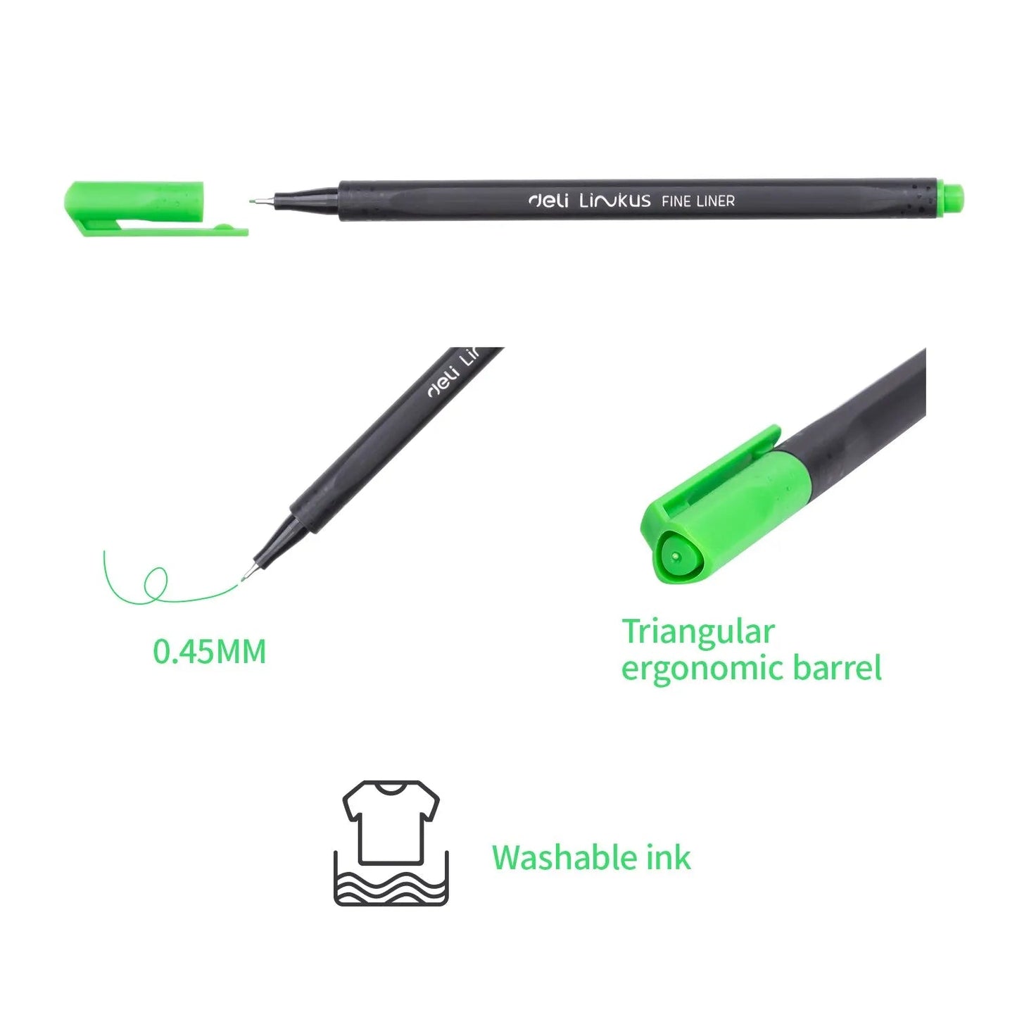 Deli 12 Color Fine Liner Set Art Marker Pens Sketch Marker Double Head Manga Comics For Sketch Drawing Painting School Art Set - Slobuy