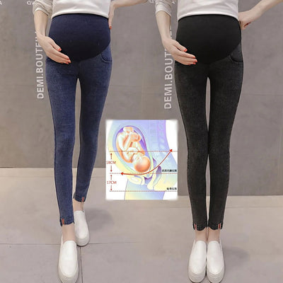 Denim Jeans Maternity Pants For Pregnant Women Clothes Nursing Pregnancy Leggings Trousers Gravidas Jeans Maternity Clothing - Slobuy
