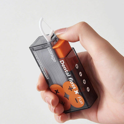Dental Floss Dispenser Containing 10Pcs Floss Dental Floss Storage Box Auto Refillable Oral Hygiene Care Floss Pick - Slobuy