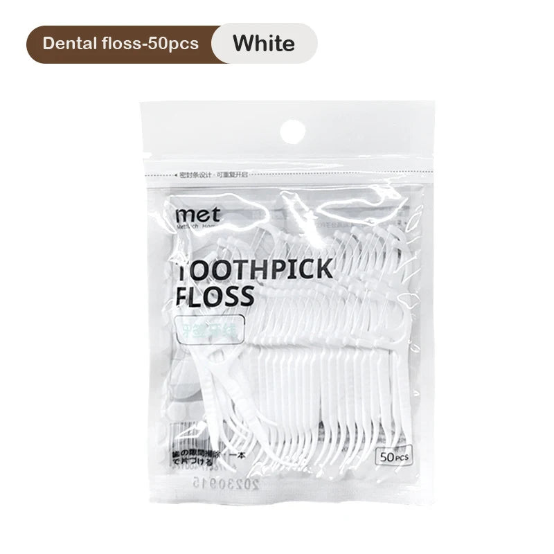 Dental Floss Dispenser Containing 10Pcs Floss Dental Floss Storage Box Auto Refillable Oral Hygiene Care Floss Pick - Slobuy