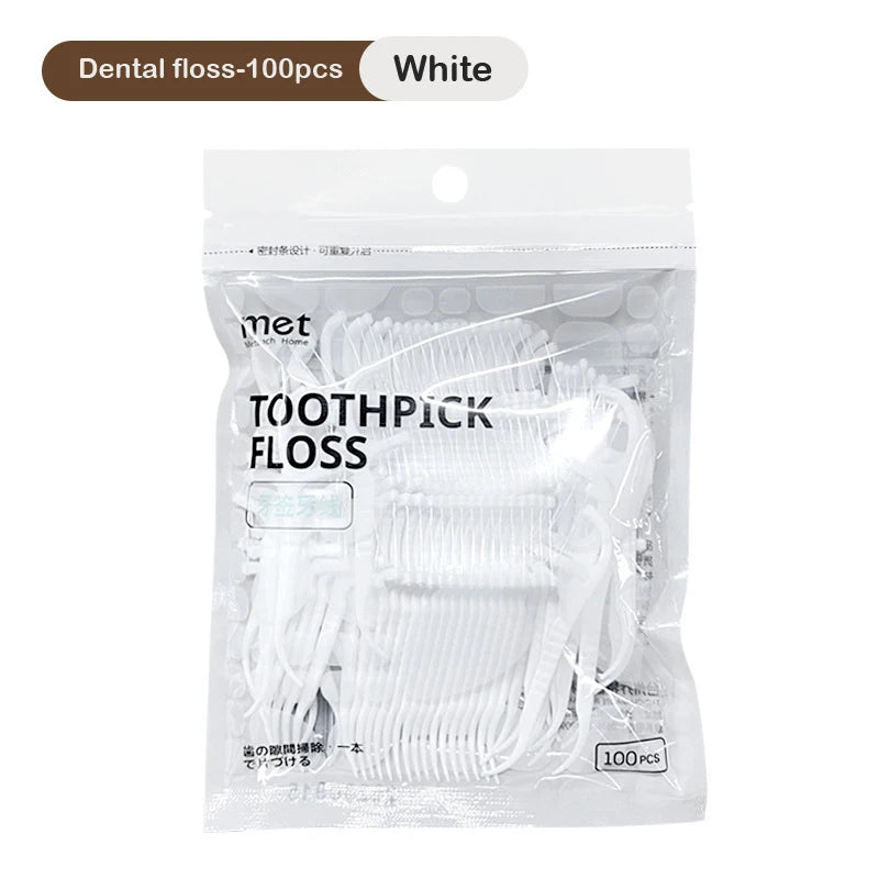 Dental Floss Dispenser Containing 10Pcs Floss Dental Floss Storage Box Auto Refillable Oral Hygiene Care Floss Pick - Slobuy