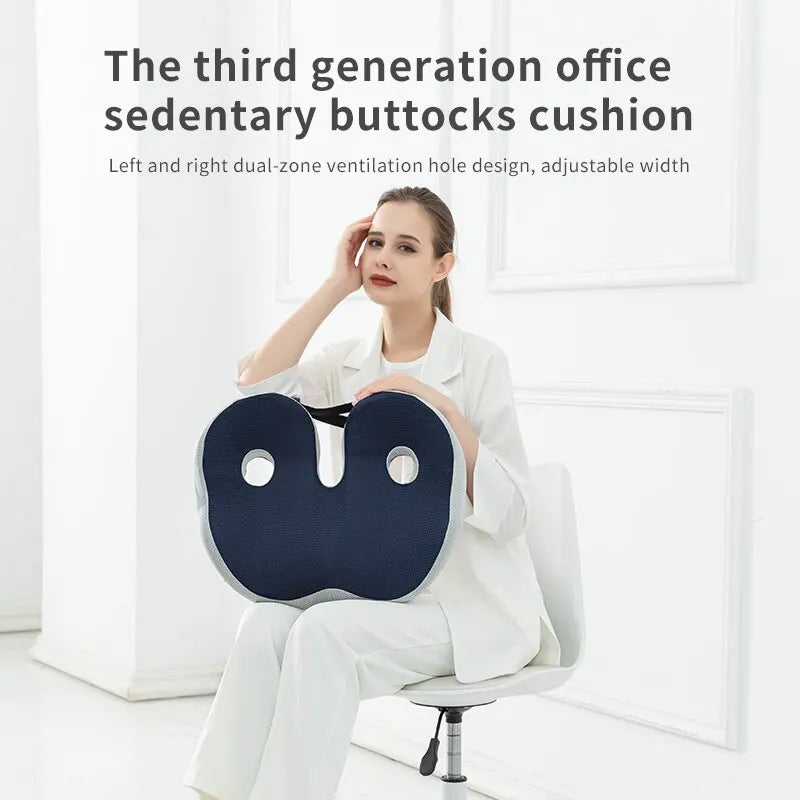 Deodar Comfort Memory Foam Office Chair Seat Cushion Pain Relief for Coccyx Hemorrhoid Tailbone Prostate Sciatica Pelvic Sores - Slobuy