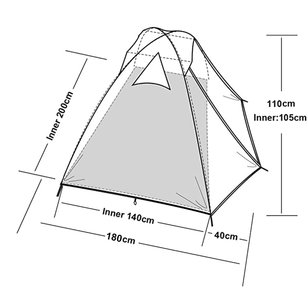 Desert&Fox 2 Person Tent Lightweight 3 Season Backpacking Tents for Couple Family Hiking Camping Aluminum Pole Waterproof Tent - Slobuy