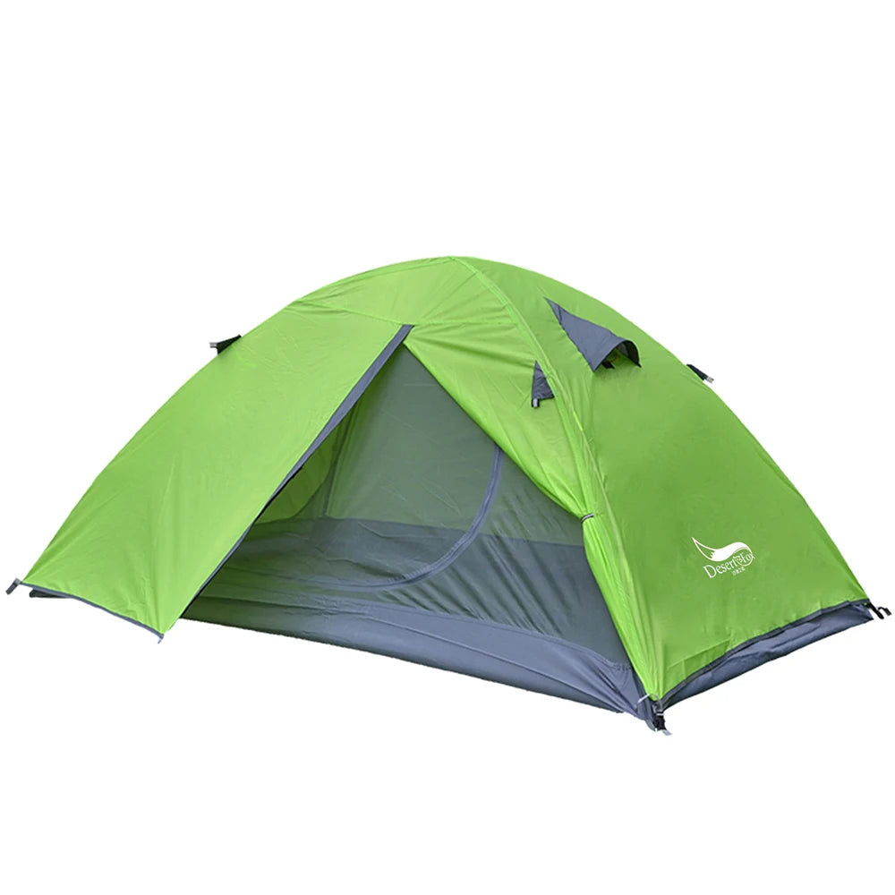 Desert&Fox 2 Person Tent Lightweight 3 Season Backpacking Tents for Couple Family Hiking Camping Aluminum Pole Waterproof Tent - Slobuy