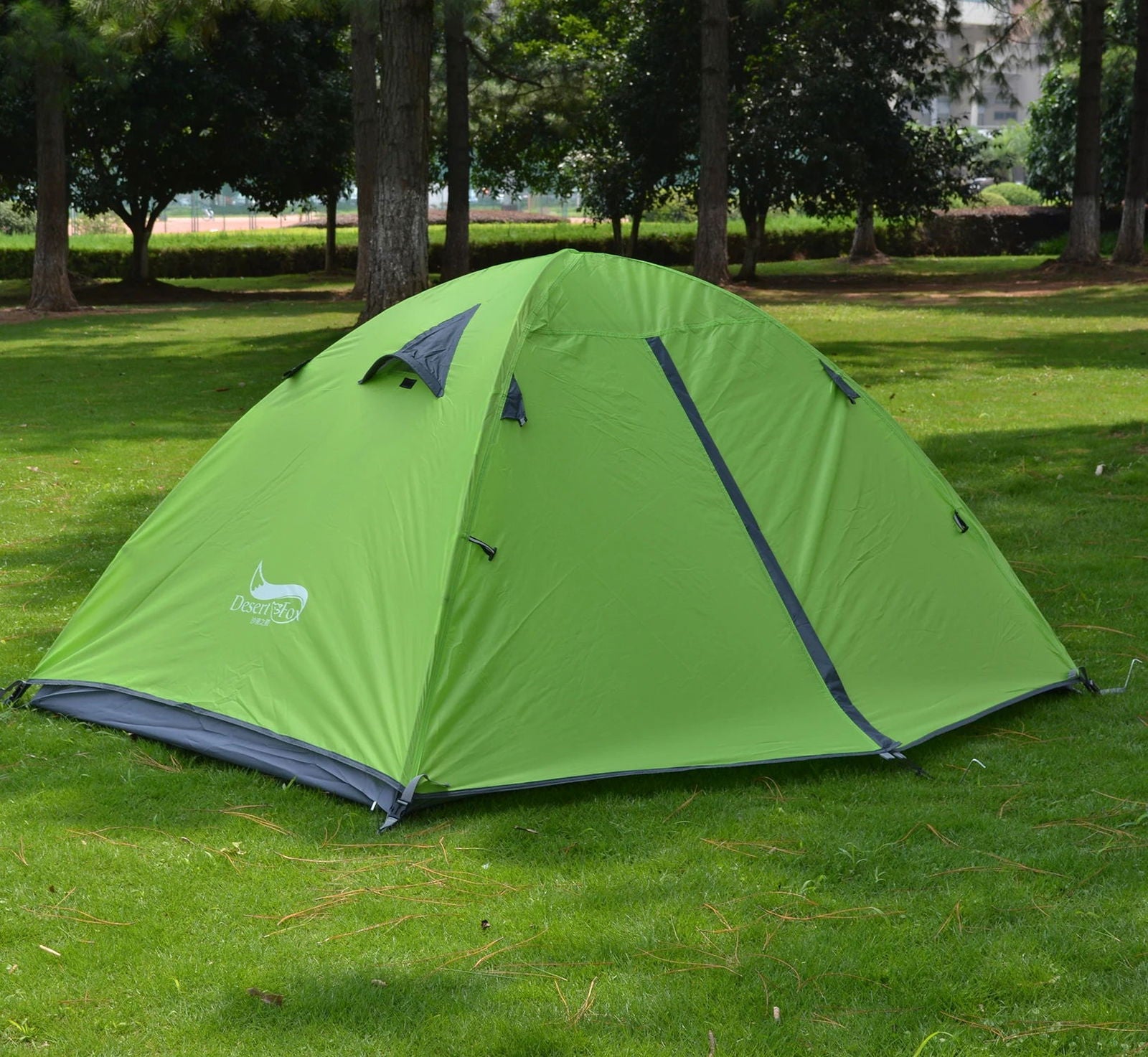 Desert&Fox Backpacking Tent 2 Person Aluminum Pole Lightweight Camping Tent Double Layer Portable Handbag for Hiking Travelling - Slobuy