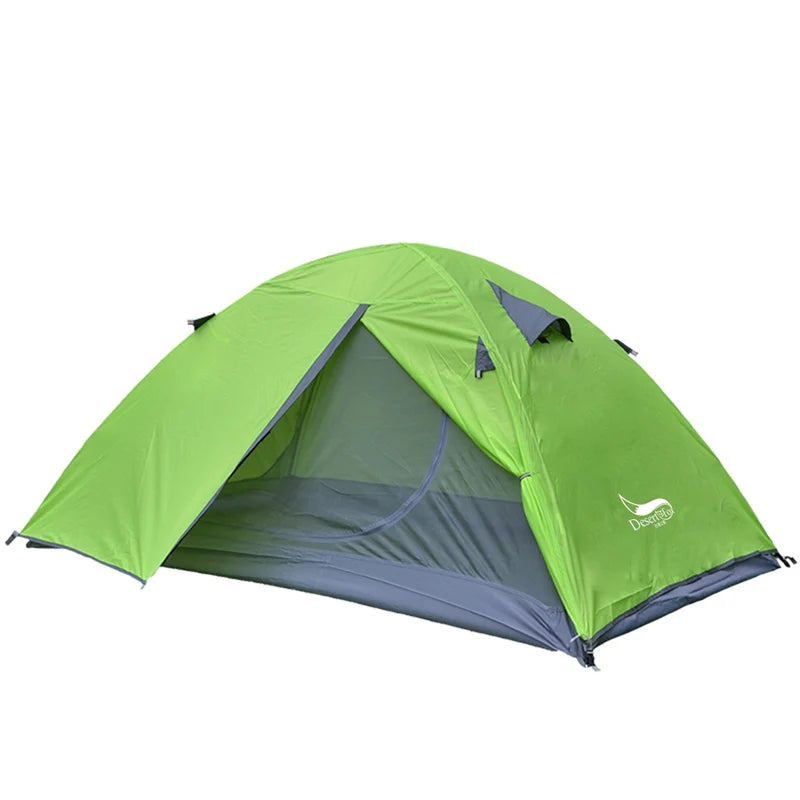 Desert&Fox Backpacking Tent 2 Person Aluminum Pole Lightweight Camping Tent Double Layer Portable Handbag for Hiking Travelling - Slobuy
