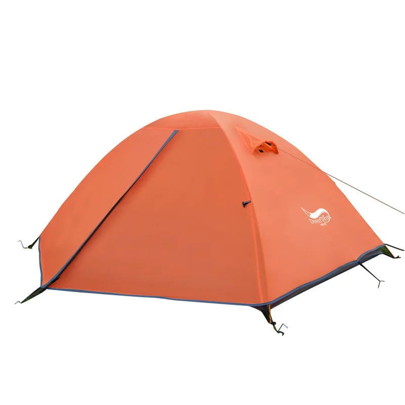 Desert&Fox Backpacking Tent 2 Person Aluminum Pole Lightweight Camping Tent Double Layer Portable Handbag for Hiking Travelling - Slobuy
