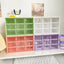 Desktop 9 Grid Storage Boxes Organizer Transparent Small Drawer Partitioned Student Desk Wall-mounted Sundries Storage Box Cute - Slobuy