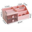 Desktop Transparent Cosmetics Storage Box Desktop Organizer with Drawers Pen Holder Stationary Storage Rack for Office Desks - Slobuy