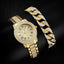 Diamond Women Watches Gold Watch Ladies Wrist Watches Luxury Brand Rhinestone Womens Bracelet Watches Female Relogio Feminino - Slobuy
