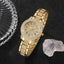 Diamond Women Watches Gold Watch Ladies Wrist Watches Luxury Brand Rhinestone Womens Bracelet Watches Female Relogio Feminino - Slobuy