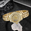Diamond Women Watches Gold Watch Ladies Wrist Watches Luxury Brand Rhinestone Womens Bracelet Watches Female Relogio Feminino - Slobuy