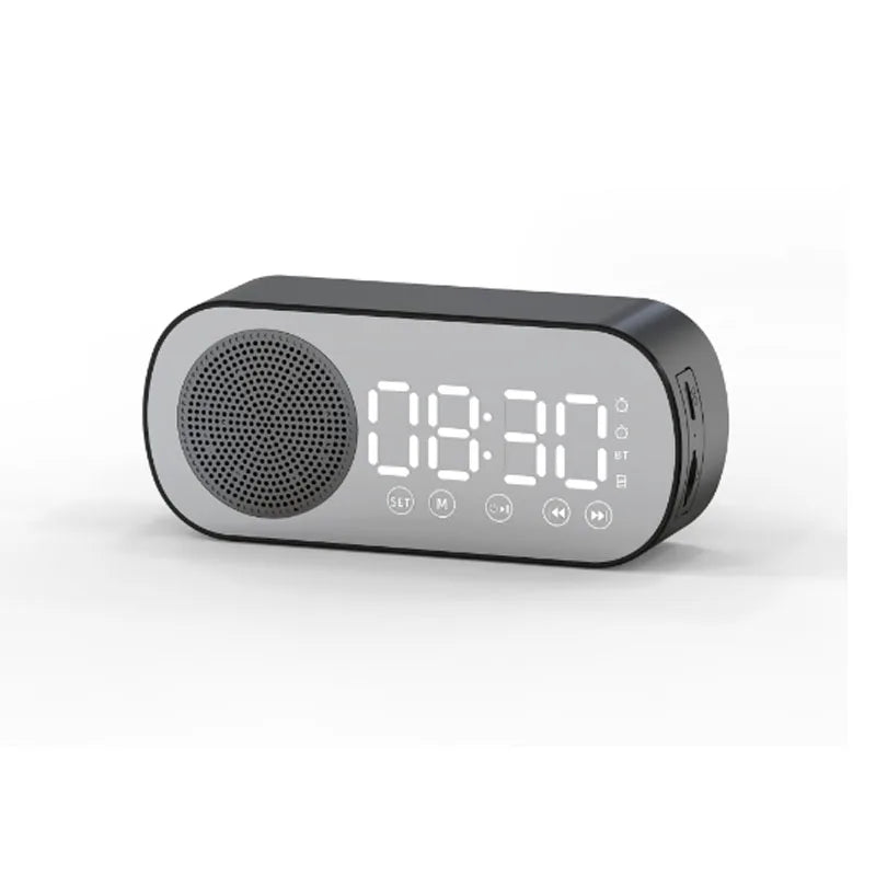 Digital Alarm Clock Wireless Bluetooth Speaker Support TF FM Radio Sound Box Bass Subwoofer Boombox Desktop Music Player - Slobuy