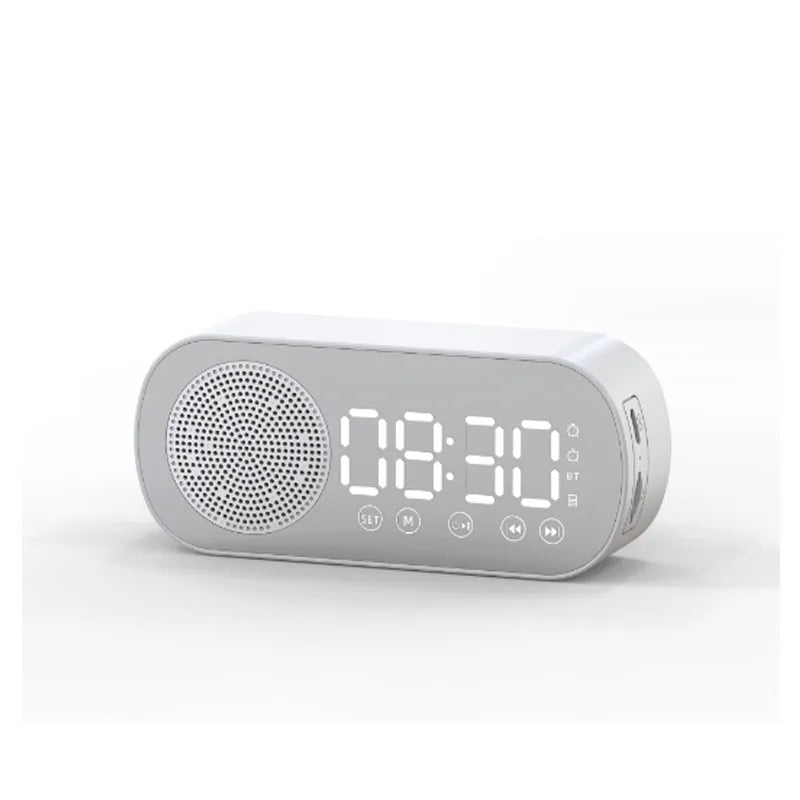 Digital Alarm Clock Wireless Bluetooth Speaker Support TF FM Radio Sound Box Bass Subwoofer Boombox Desktop Music Player - Slobuy