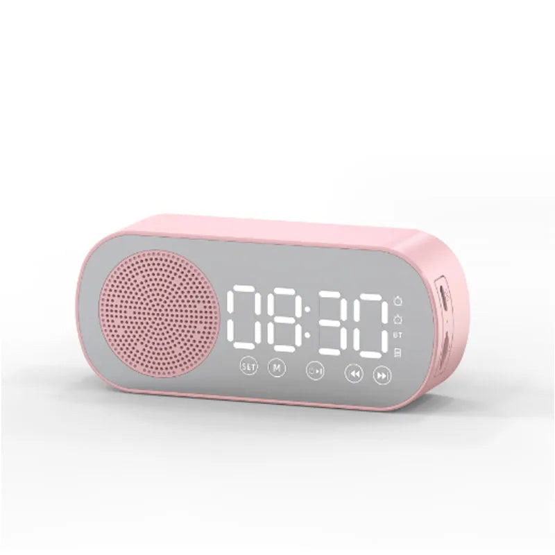 Digital Alarm Clock Wireless Bluetooth Speaker Support TF FM Radio Sound Box Bass Subwoofer Boombox Desktop Music Player - Slobuy