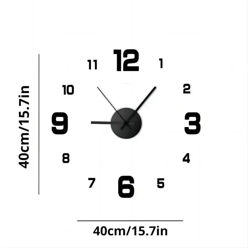Digital Clock Wall Clock Living Room Large Garden Acrylic Mirror Sticker Decoration Decoration for Bedroom Decororation Clocks - Slobuy