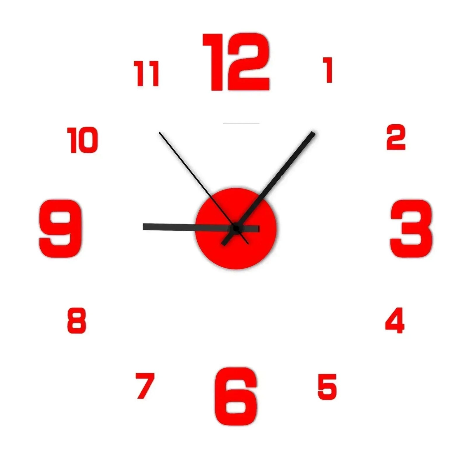 Digital Clock Wall Clock Living Room Large Garden Acrylic Mirror Sticker Decoration Decoration for Bedroom Decororation Clocks - Slobuy