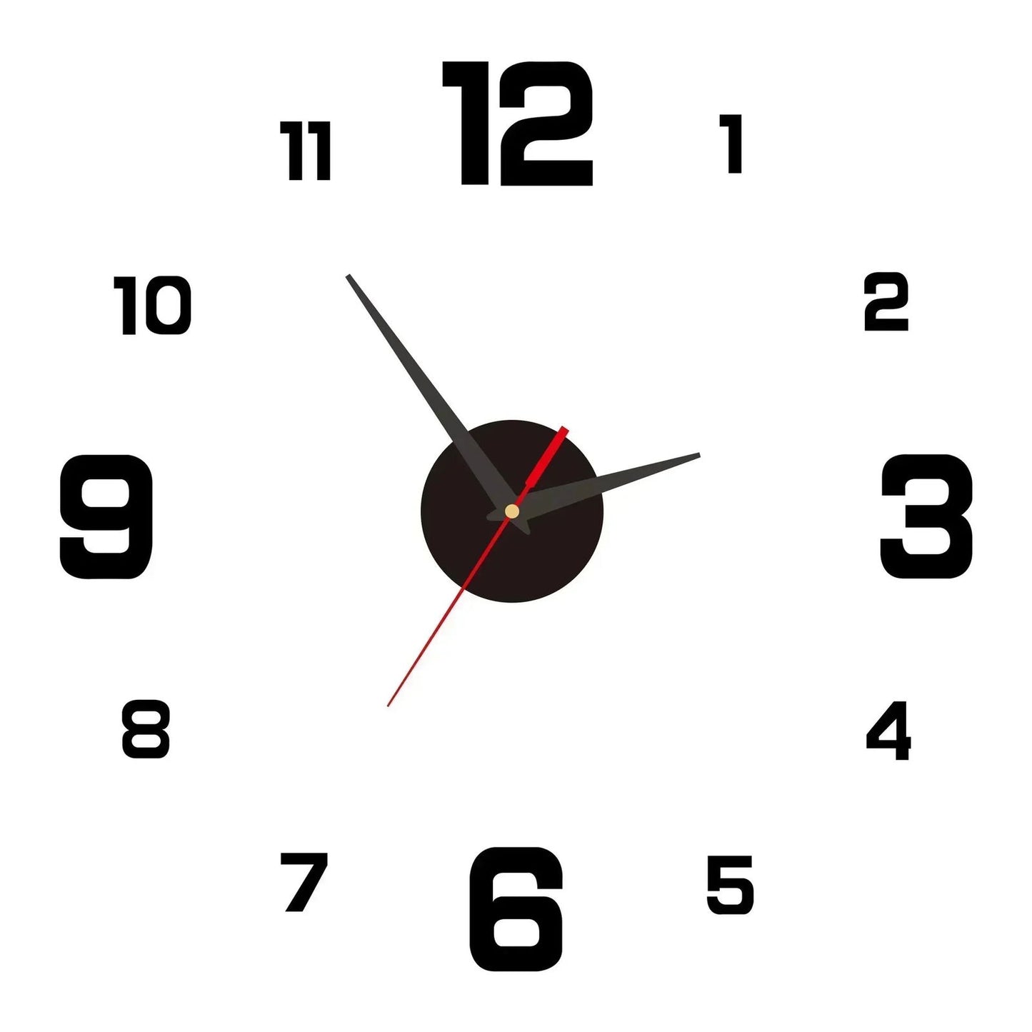 Digital Clock Wall Clock Living Room Large Garden Acrylic Mirror Sticker Decoration Decoration for Bedroom Decororation Clocks - Slobuy