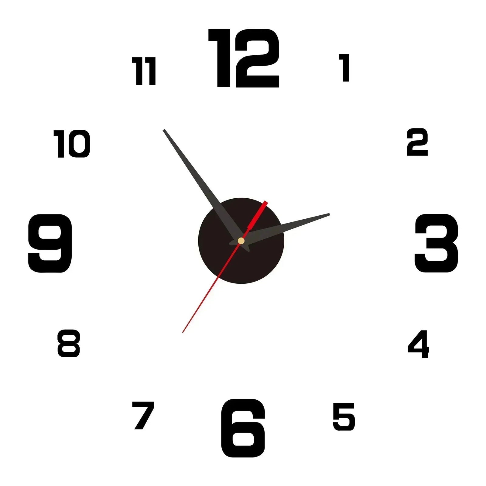 Digital Clock Wall Clock Living Room Large Garden Acrylic Mirror Sticker Decoration Decoration for Bedroom Decororation Clocks - Slobuy