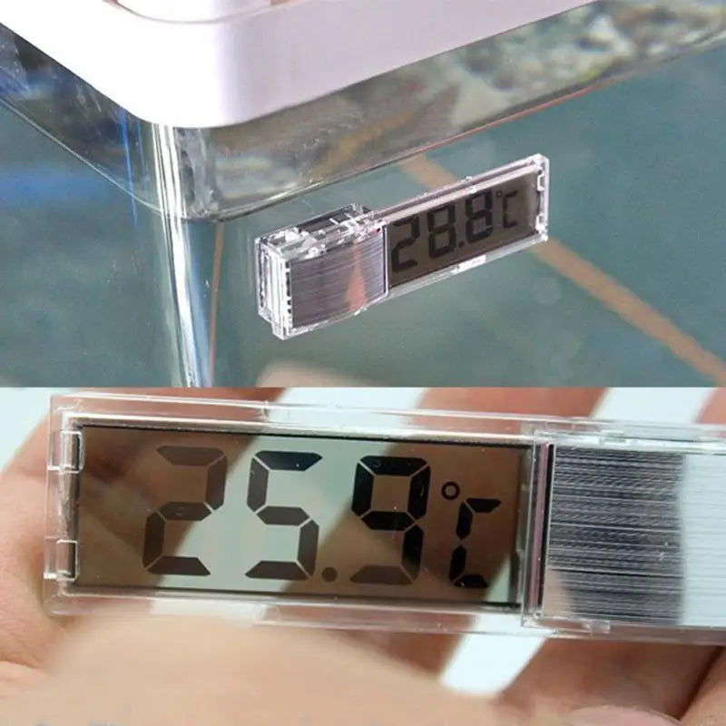 Digital Electronic Aquarium Thermometer, Plastic, Metal, 3D, Fish Tank Temp Meter, Gold, Silver, New Arrival - Slobuy