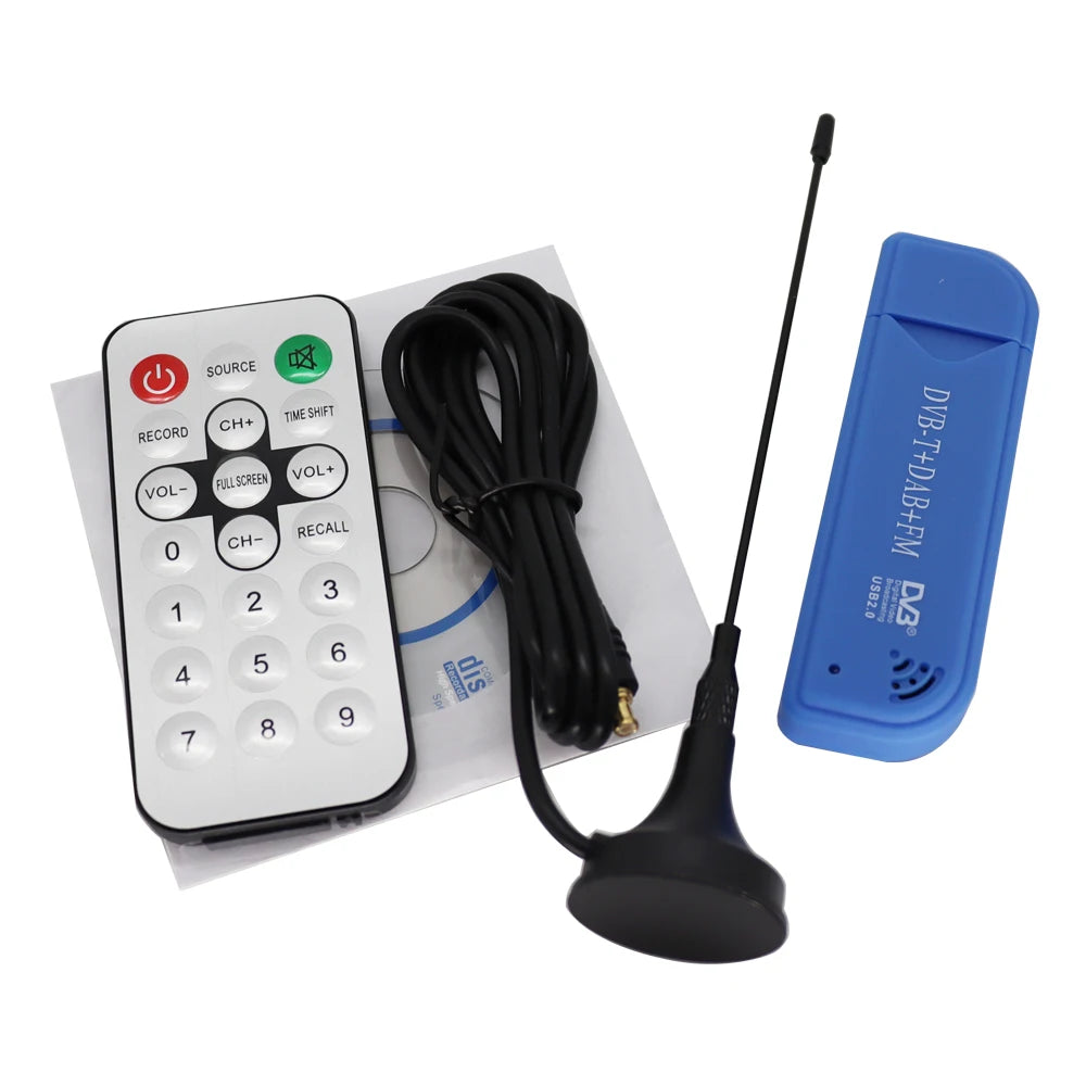 Digital USB 2.0 TV Stick Mini Portable TV stick DVB-T + DAB + FM RTL2832U FC0012 Support SDR Tuner Receiver TV accessories - Slobuy