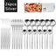 Dinnerware Silverware Set 4-24pcs Kitchen Flatware Tableware Cutlery Set for Home Restaurant Steak Knife Fork Spoon Tea Spoon - Slobuy