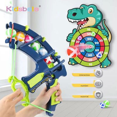 Dinosaur Sticky Ball Bow Target Dartboard Elephant Educational Toy Kids Slingshot Play Arrow Toy Set Children Outdoor Game Toys - Slobuy