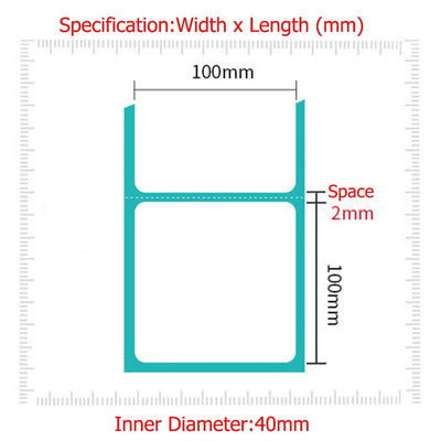 Direct Thermal Removable Blank Labels Rectangle Self-Adhesive Writable Barcode Supermarket BPA Free Stickers for Thermal-Printer - Slobuy