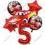 Disney Cars Lightning McQueen 32" Number Balloon Set   Baby Shower Supplies Birthday Party Decorations Kids Toy Gifts Air Globos - Slobuy