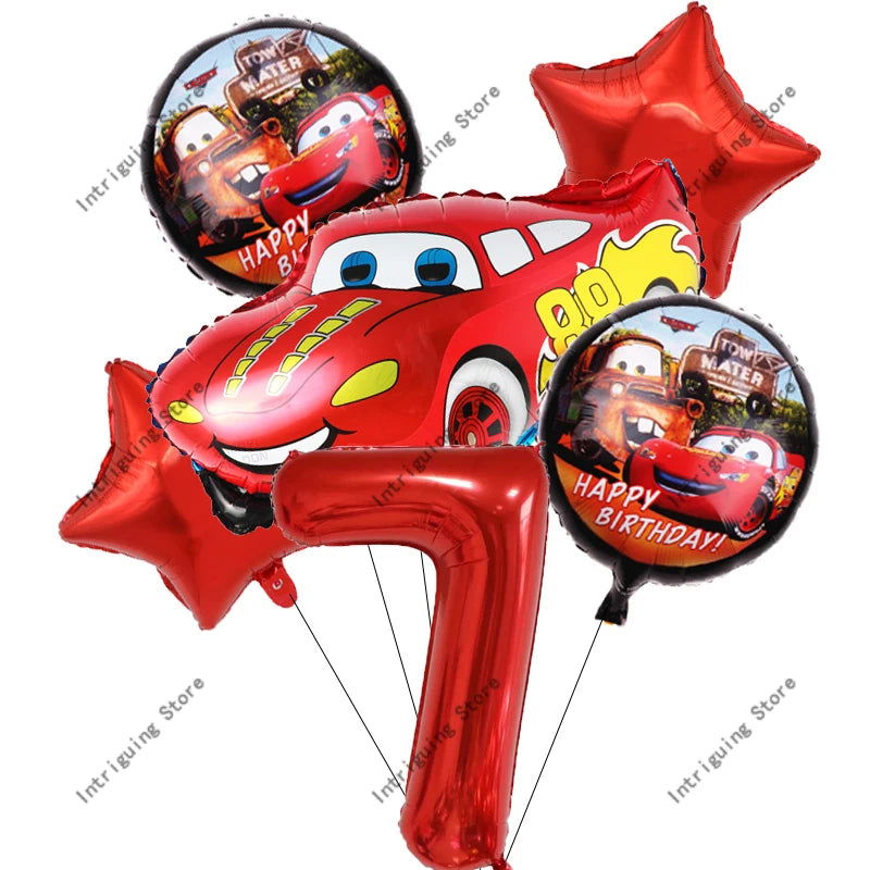 Disney Cars Lightning McQueen 32" Number Balloon Set   Baby Shower Supplies Birthday Party Decorations Kids Toy Gifts Air Globos - Slobuy