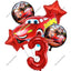 Disney Cars Lightning McQueen 32" Number Balloon Set   Baby Shower Supplies Birthday Party Decorations Kids Toy Gifts Air Globos - Slobuy