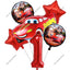 Disney Cars Lightning McQueen 32" Number Balloon Set   Baby Shower Supplies Birthday Party Decorations Kids Toy Gifts Air Globos - Slobuy