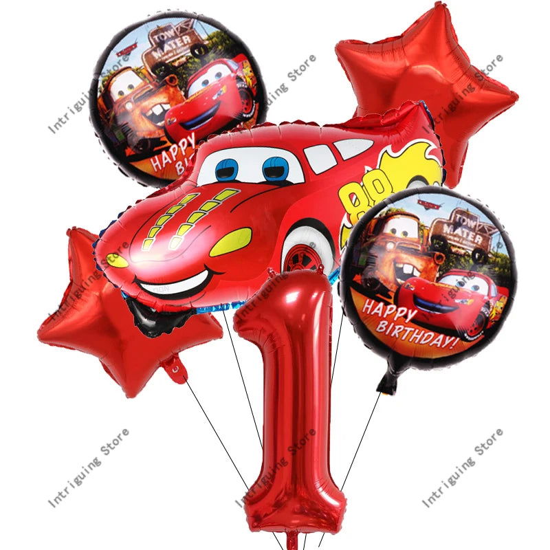 Disney Cars Lightning McQueen 32" Number Balloon Set   Baby Shower Supplies Birthday Party Decorations Kids Toy Gifts Air Globos - Slobuy