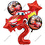 Disney Cars Lightning McQueen 32" Number Balloon Set   Baby Shower Supplies Birthday Party Decorations Kids Toy Gifts Air Globos - Slobuy