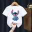 Disney Lilo Stitch Children T-Shirt Kawaii T Shirt Anime Cartoons Children Casual Clothes Tee Shirt Kid Girl Boy Fashion Y2K Top - Slobuy