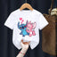 Disney Lilo Stitch Children T-Shirt Kawaii T Shirt Anime Cartoons Children Casual Clothes Tee Shirt Kid Girl Boy Fashion Y2K Top - Slobuy