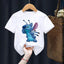 Disney Lilo Stitch Children T-Shirt Kawaii T Shirt Anime Cartoons Children Casual Clothes Tee Shirt Kid Girl Boy Fashion Y2K Top - Slobuy