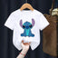 Disney Lilo Stitch Children T-Shirt Kawaii T Shirt Anime Cartoons Children Casual Clothes Tee Shirt Kid Girl Boy Fashion Y2K Top - Slobuy