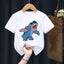 Disney Lilo Stitch Children T-Shirt Kawaii T Shirt Anime Cartoons Children Casual Clothes Tee Shirt Kid Girl Boy Fashion Y2K Top - Slobuy