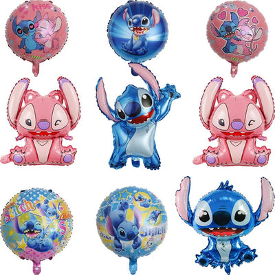 Disney Lilo&Stitch themed birthday party decoration cartoon helium latex balloon baby shower party supplies childrens toys gifts - Slobuy