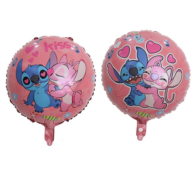 Disney Lilo&Stitch themed birthday party decoration cartoon helium latex balloon baby shower party supplies childrens toys gifts - Slobuy