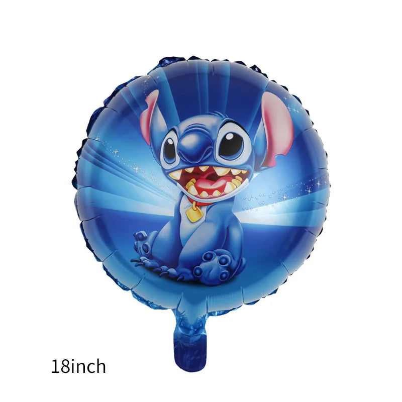 Disney Lilo&Stitch themed birthday party decoration cartoon helium latex balloon baby shower party supplies childrens toys gifts - Slobuy